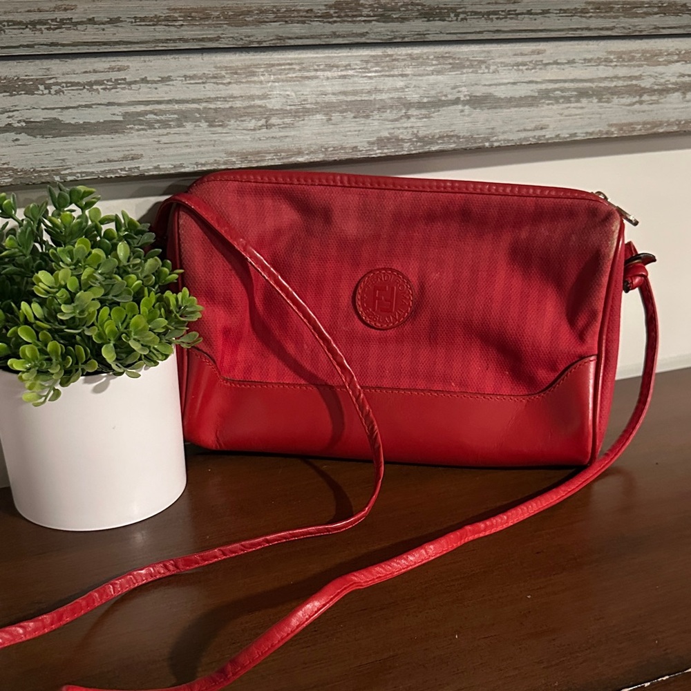 Fendi- Vintage Red Crossbody Bag